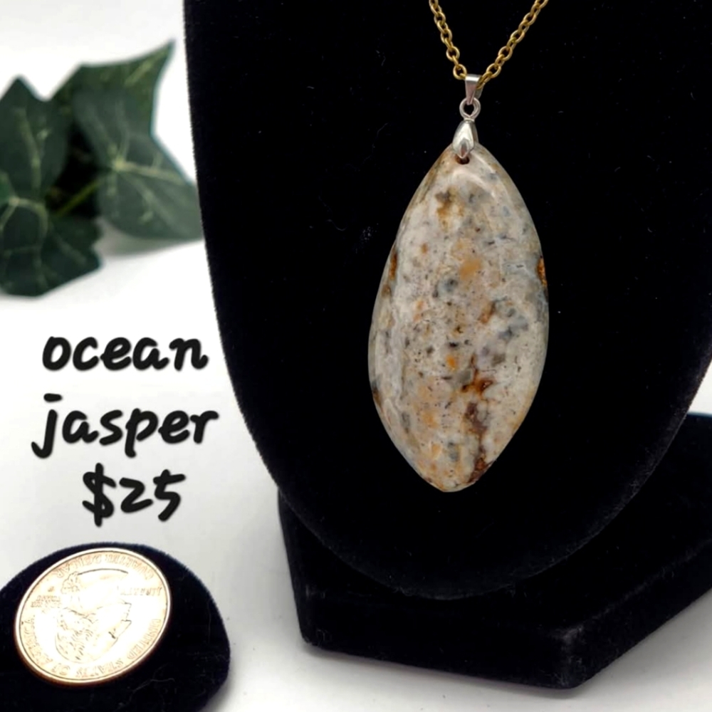 Ocean jasper pendant